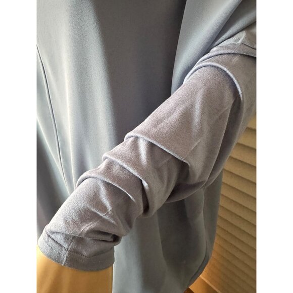 Light Blue Scoop Neck Sheer Blouse With Matching Tank , 2 piece - Picture 3 of 5